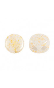 Les perles par Puca® Kalos beads Opaque white splash 03000/84401